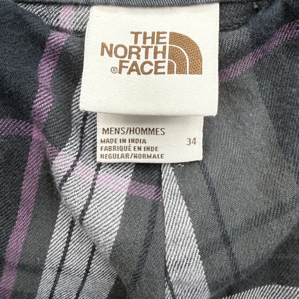 The North Face Cargo Pants Mens 34 Dark Grey Flannel Lined Straight Leg Utility